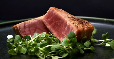 Receita atum selado com gergilim