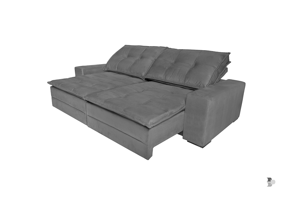 Um sofá-cama, com capacidade de abrigar duas pessoas. Escolher sofá.