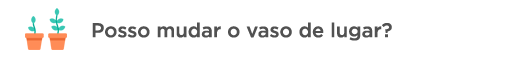Posso mudar o vaso de lugar?