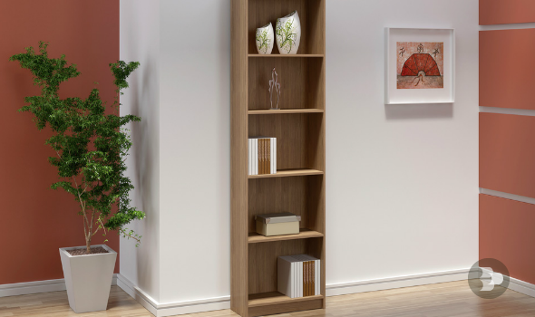 Um exemplo de como a estante deixa o seu ambiente mais moderno. Estantes.