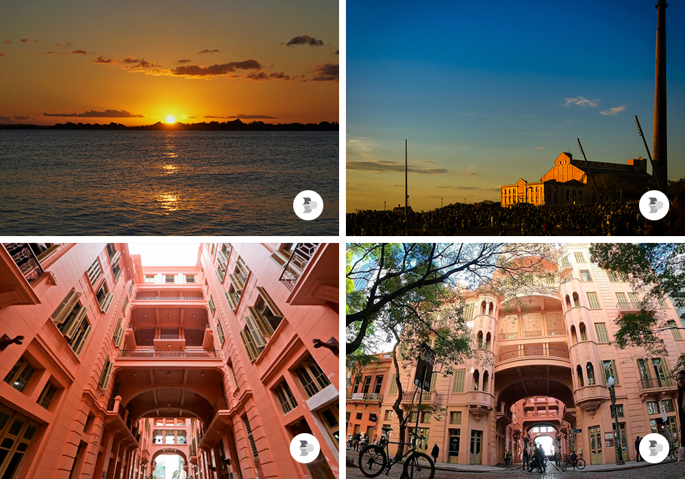 Alguns dos cartões postais de Porto Alegre. Rio Grande do Sul.