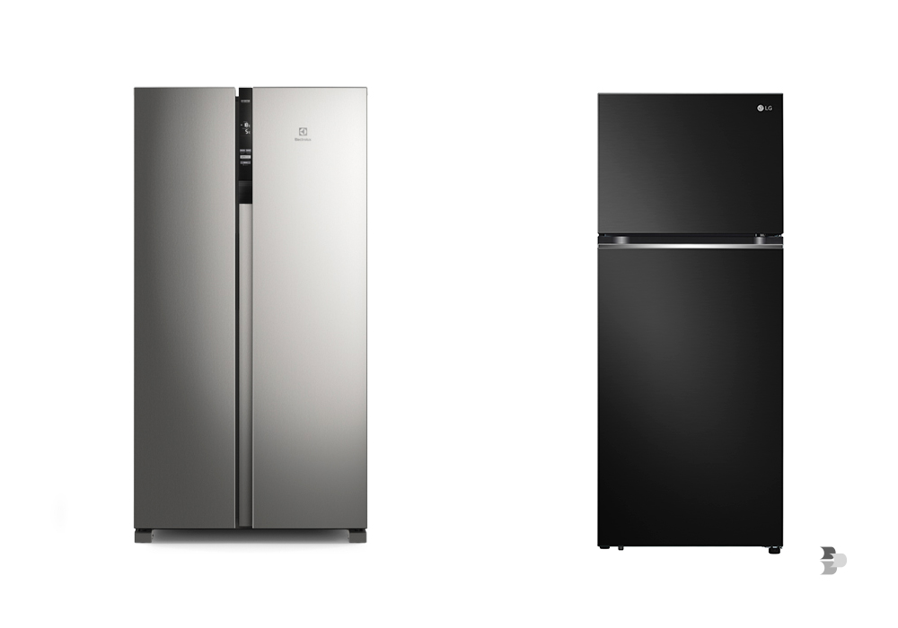 Alguns modelos de geladeira inverter. Geladeira inverter.