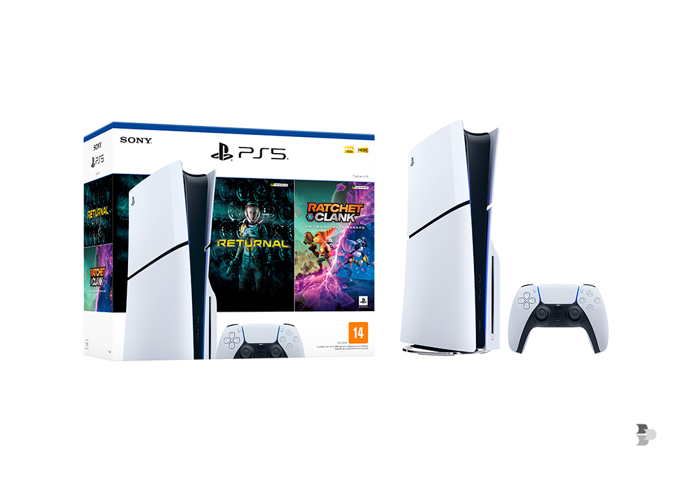 Um PlayStation 5 com jogos inclusos. Orgulho geek.
