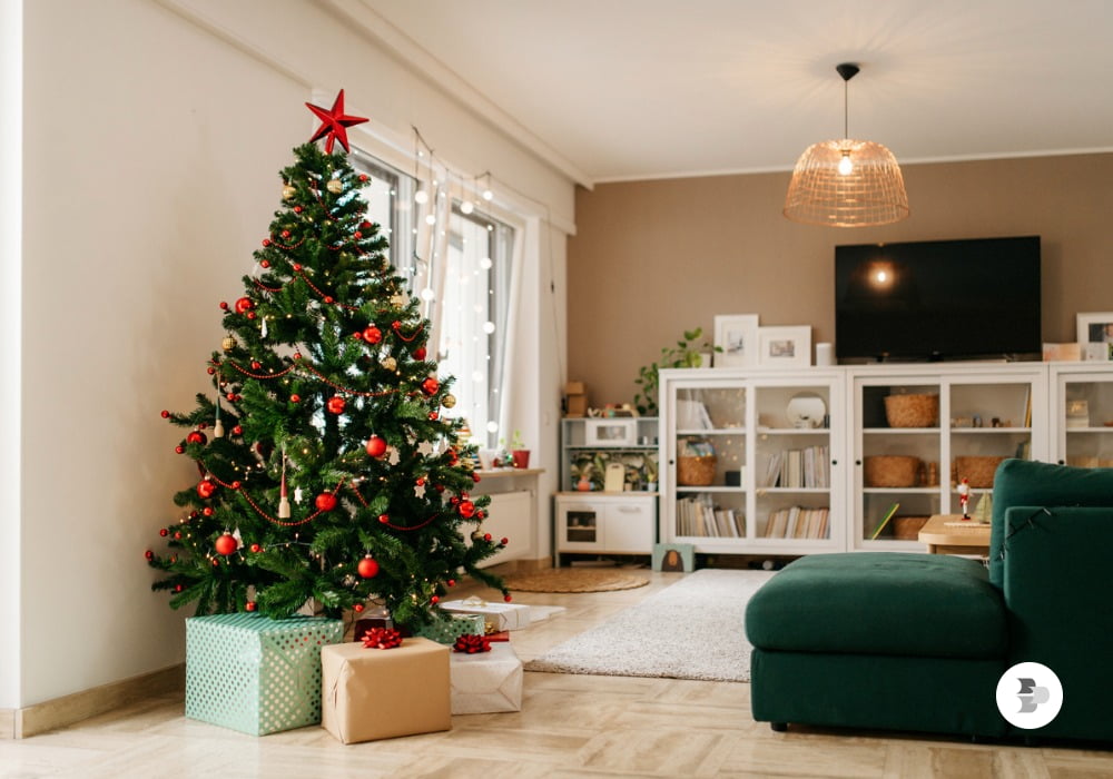 3 tipos de árvore de Natal decorada para diferentes ambientes da casa