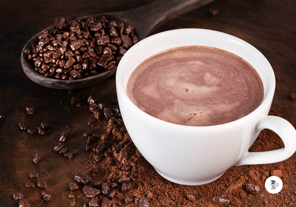 Um chocolate quente é a pedida certa para o Inverno. Bebidas quentes.