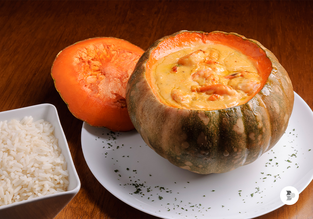 Camarão na Moranga.