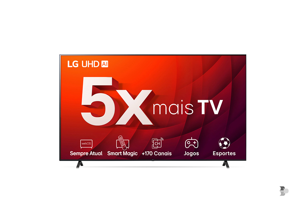 Uma Smart TV da LG que possui compatibilidade com Alexa. Alexa.