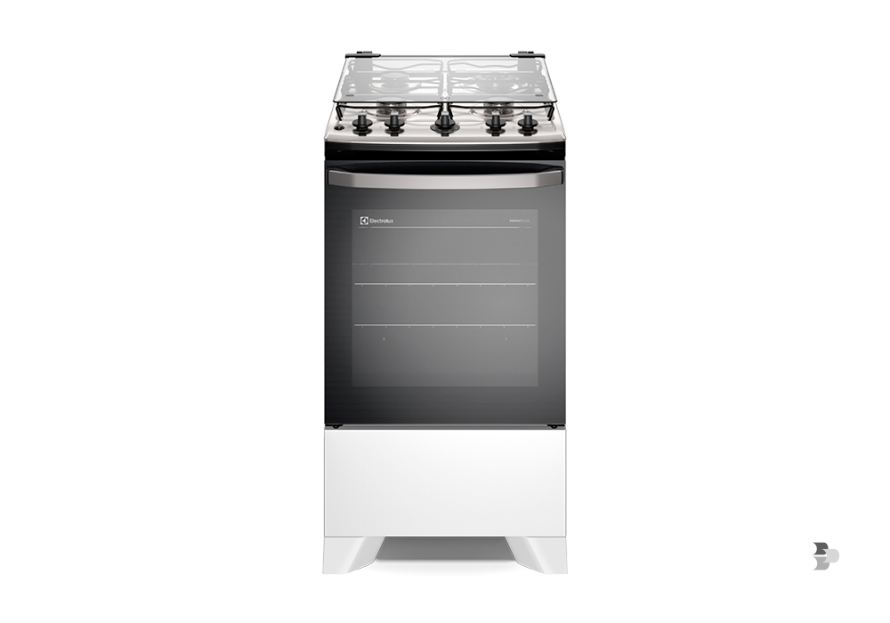 Um fogão de piso na cor branca. Black Friday Fogão.