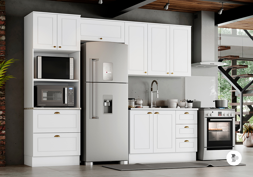 Um material de ótima qualidade garante a cozinha mais durabilidade e resistência. Black Friday Cozinha.