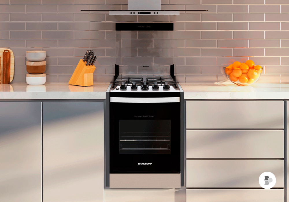 O fogão de embutir economiza espaço e traz um toque moderno a cozinha. Black Friday Fogão.
