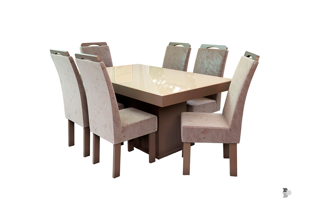 Um conjunto de mesa e cadeiras para uma Sala de Jantar. Conjunto.