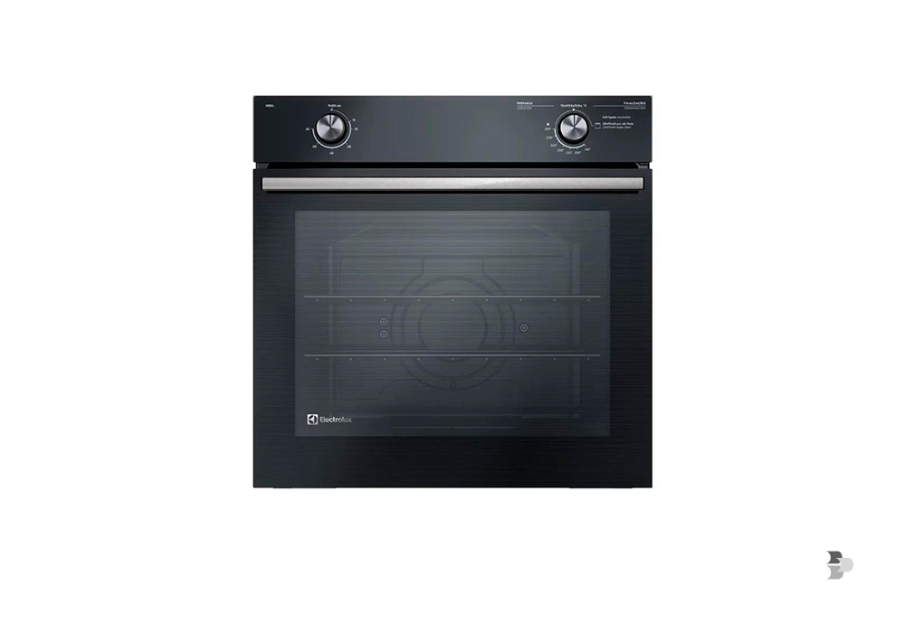 Um forno a gás moderno e que combina com a cozinha. Forno elétrico.