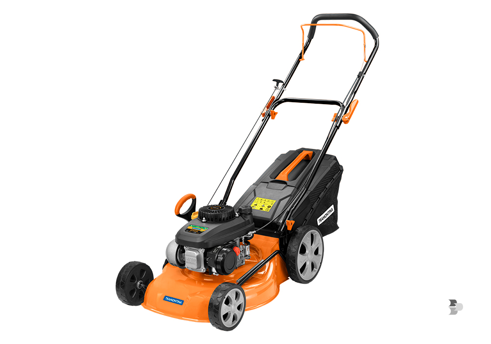 Exemplo de cortador de grama a gasolina. Cortador de grama.