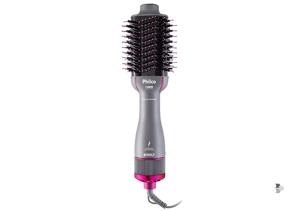 Um esxemplo de escova secadora disponível no mercado. Escova secadora.