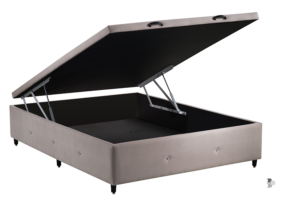 Uma base com baú pode ser muito útil para guardar tudo o que você precisa. Base para cama.